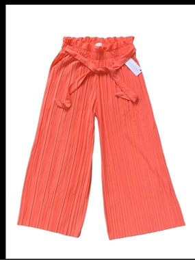 Jon&Anna Contemporary Women’s Pants Wide Leg Size M Color Coral accordion pleat